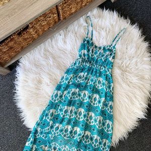 Boho Print High-Low Dress